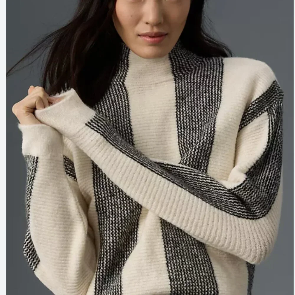 Anthropologie Mock Neck Sweater Size Large - Picture 1 of 5